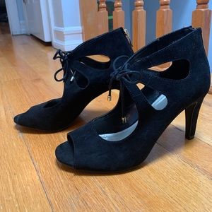 A.N.A. Black Cut-Out Heels